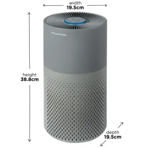 Russell Hobbs Air Purifier Anti-Allergy Ozone Free Clean Air Pro in Grey RHAP2001G