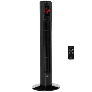 HOMCOM 38 Inch Tower Fan with 70 degree Oscillation 3 Speed and 3 Mode Indoor Black