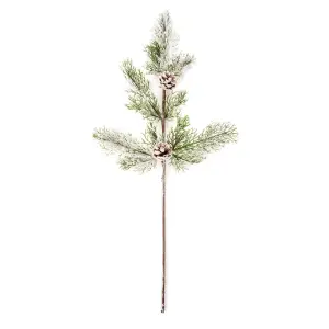 Premier Decorations Limited Flocked Fern Stem with cones