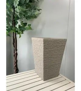 Strata Tall 30cm Slate Sandstone Planter