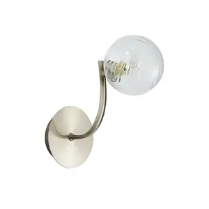 Luminosa Contemporary Wall Lamp Satin Nickle, Glass