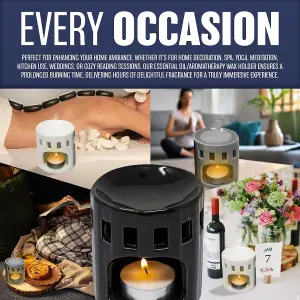 New Pack Of 4 Ceramic Oil Burner Melts Tea Light Candle Gift Set Aroma