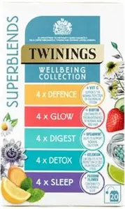 Twinings Superblends Wellbeing Collection Tea Bags (80 Pack)