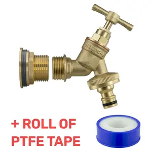 brass 1/2" water butt adaptor (requires a 26mm hole)