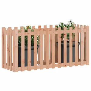 Berkfield Garden Raised Bed with Fence Design 150x50x70 cm Solid Wood Douglas