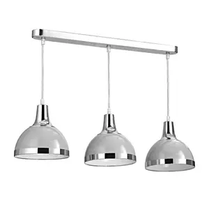 Interiors by Premier Vermont Three Shutter Grey Shades Pendant Light