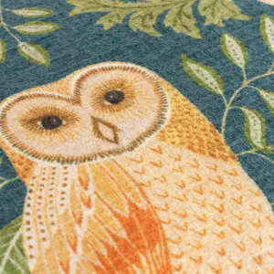 Evans Lichfield Hawthorn Owl Chenille Piped Feather Rich Cushion