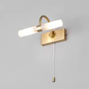 Litecraft Crista Brass Bathroom Wall Light