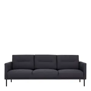 Larvik 3 Seater Sofa - Anthracite - Black Legs