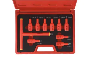 Laser Tools 8560 10pc VDE 1000v Insulated Torx/Star Bit Set 1/2" Drive