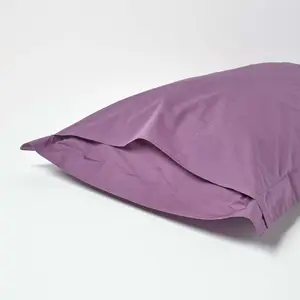 Homescapes Grape Egyptian Cotton Oxford Pillowcase 200 TC, King Size