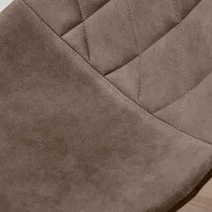 Furniturebox UK Tessa Brown Velvet and Silver Office Chair