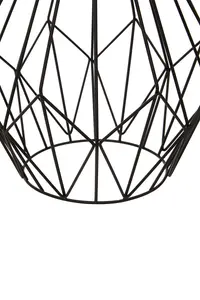 Interiors by Premier Wyra Black Finish Frame Pendant light