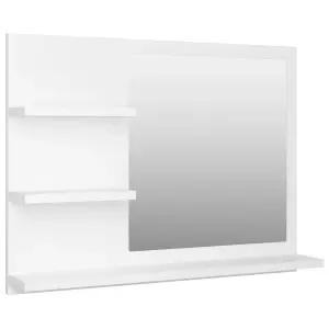 Berkfield Bathroom Mirror White 60x10.5x45 cm Engineered Wood