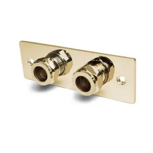 Nes Home Easy Fit Wall Fixing Plate For Mini Exposed Shower Valves Brushed Brass