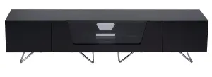 Chromium TV-Stand with 1 Flap Black CRO2-1600CB-BLK