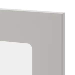 GoodHome Stevia Matt pewter grey Slab Glazed Cabinet door (W)500mm (H)715mm (T)18mm