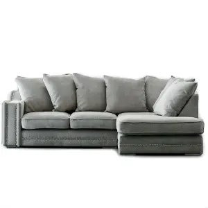 Kensington Deluxe Chenille Corner Sofa 3 - 4 Seater L Shaped Corner Sofa Right Hand Facing Seal