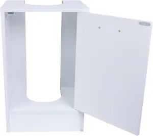 White Under Sink Bathroom Cabinet Under Basin Unit Cupboard 1 Door Bathroom Storage Furniture