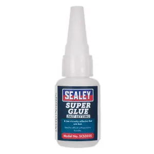 Sealey Adhesive Fast Setting Bonds Metal Rubber Plastic & Wood 20g SCS302S