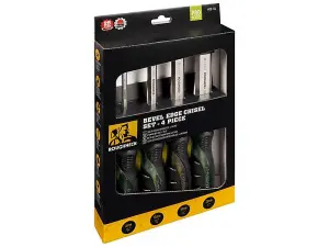 Roughneck Professional Bevel Edge Chisel Set, 4 Piece