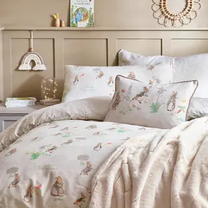 Peter Rabbit™ Classic Single Duvet Cover Set, Cotton, Natural