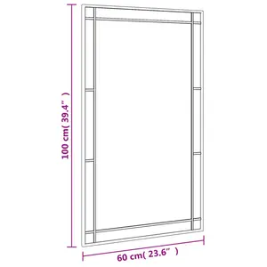 Mirl Rectangle Metal Wall Mirror 100 cm H x 30cm W