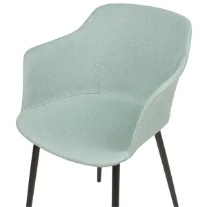 Set of 2 Dining Chairs ELIM Mint Green