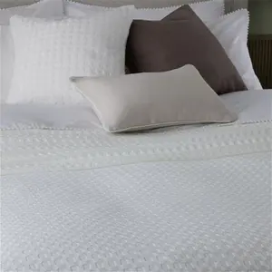 DUSK Florence Waffle Throw 1.5 X 2m - Warm White