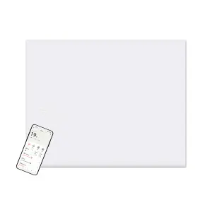 MYLEK Panel Space Heater White 0.5KW Eco, Smart and WiFi App Slimline Low Energy - Wall Mounted, Bathroom IPX4