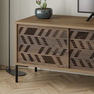 Decortie Dionysos Modern TV Unit Multimedia Centre with Storage TV Cabinet 170cm Dark Oak Effect