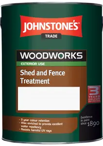 Johnstone's Trade Woodworks Dark Oak Shed & Fence Treatment - 5L