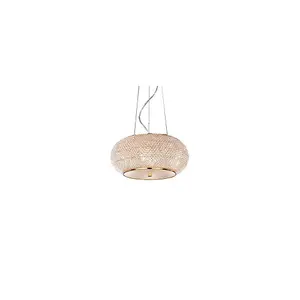 Luminosa Pasha'  6 Light Ceiling Pendant Gold with Crystals, E14