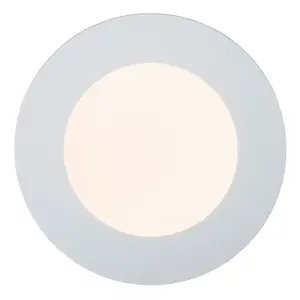 Lucide Brice-Led Modern Flush Ceiling Light Bathroom 11,7cm - LED Dim. - 1x8W 3000K - IP44 - White