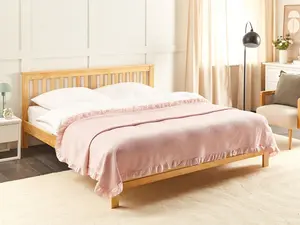 Bedspread HATTON Cotton 220 x 240 cm Pastel Pink