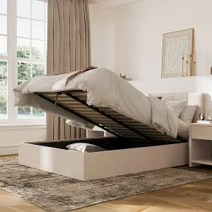 Valencia Stone King Size Ottoman Bed Frame