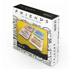 Friends Quote Coaster Set (Pack of 4) Multicoloured (One Size)