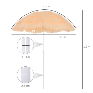 Garden Patio Hawaii Beach Sun Umbrella Sunshade Outdoor Folding Tilting Parasol