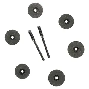 8pc Diamond Tipped Mini Rotary Cutting Discs Cut Off Disc 6 Discs 2 Mandrels