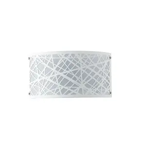 Luminosa BATIK 2 Light Flush Wall Light White 32x17x9cm