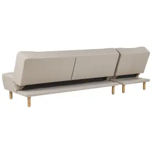 Right-Hand Corner Sofa ALSTEN Light Beige Fabric Right Hand