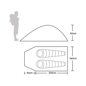 Eurohike Tamar 2 Man Dome Tent