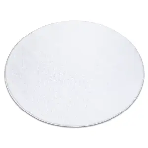 Modern washing carpet LINDO circle white, anti-slip, shaggy circle 80 cm