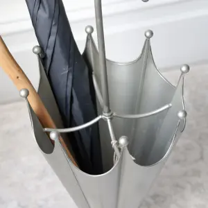 Vintage Silver Freestanding  Indoor Umbrella Stand