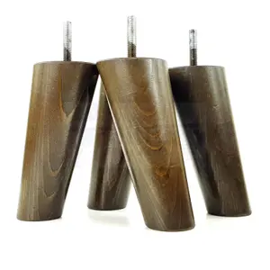 Wood Furniture Feet 120mm High Antique Brown Replacement Furniture Legs Set Of 4 Sofa Chair Stool M8