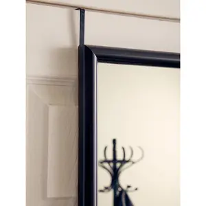 Overdoor Full Length Mirror Black