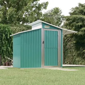 Berkfield Garden Shed Green 270x130x208.5 cm Galvanised Steel