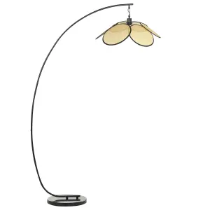 Metal Floor Lamp Beige and Black MERRICA