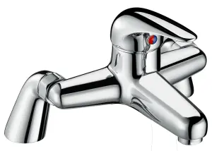 Single Lever Deck Mounted Bath Filler Tap - Chrome