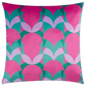 Heya Home Raeya Art Deco Velvet Feather Rich Cushion